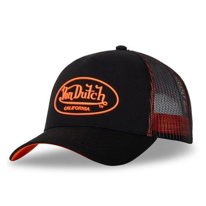 Von Dutch DOM Cap - Black / Orange Ref : VDH0483 / VD/1/CB/DOM/O-TU 