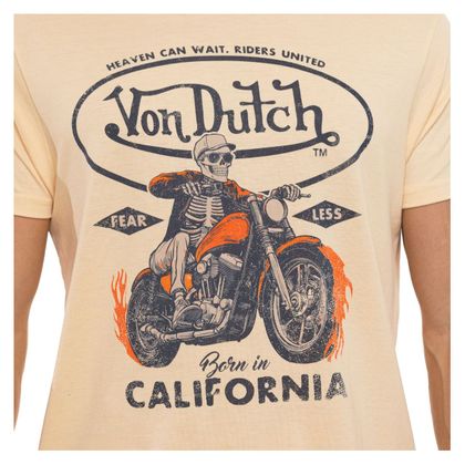 Von Dutch ANGST Kurzärmeliges T-Shirt - Beige