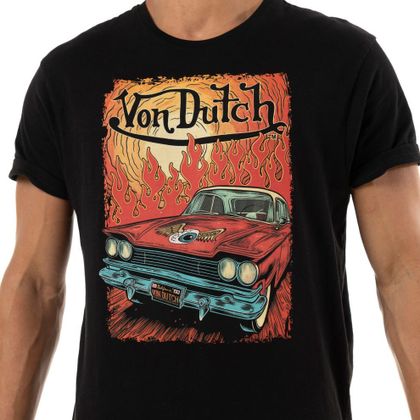T-Shirt manches courtes Von Dutch FLAME - Noir