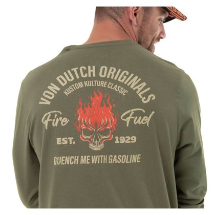 T-shirt manches longues Von Dutch GASO - Beige
