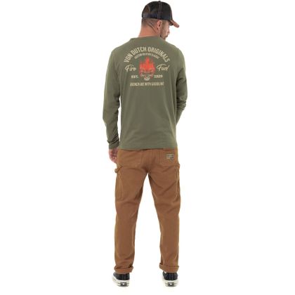 T-shirt manches longues Von Dutch GASO - Beige