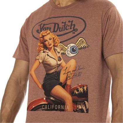 Von Dutch PIN UP T-shirt met korte mouwen - Bruin