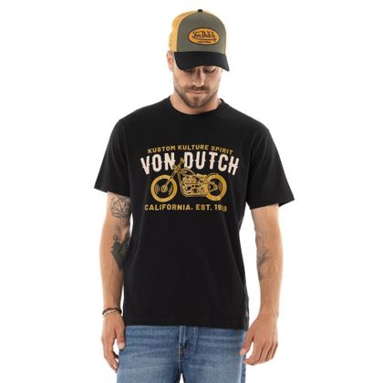 T-Shirt manches courtes Von Dutch SPIRE - Noir Ref : VDH0350 