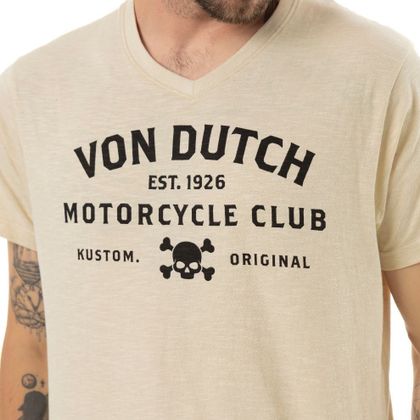 T-Shirt manches courtes Von Dutch ESTABLISH - Beige