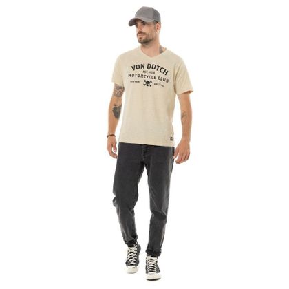 T-Shirt manches courtes Von Dutch ESTABLISH - Beige
