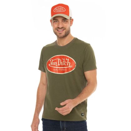 T-Shirt manches courtes Von Dutch AARON - Vert / Orange Ref : VDH0250 