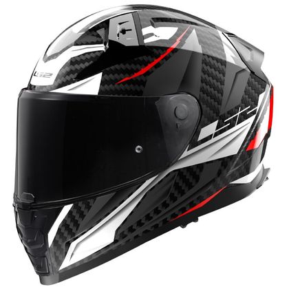 Casque LS2 FF811 - VECTOR II CARBON - SAVAGE - Blanc / Rouge