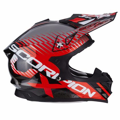 Casco de motocross Scorpion Exo VX-15 EVO AIR - SIN BLACK - NEON RED 2018