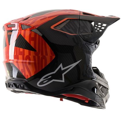 Casco de motocross Alpinestars SUPERTECH S-M10 - ALLOY - BLACK ORANGE FLUO RED M&G 2021