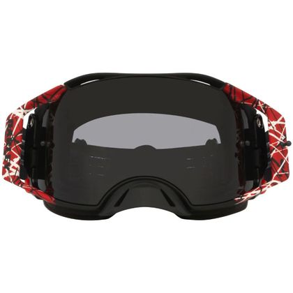 Oakley Airbrake MX Red Eddie Donkergrijs 2026 Kruismasker - Rood / Grijs
