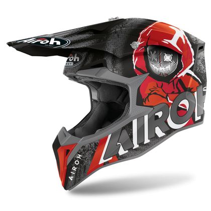 Casco de motocross Airoh WRAAP - ALIEN - RED MATT 2023 - Rojo Ref : AR1182 