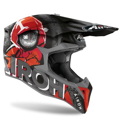 Casco de motocross Airoh WRAAP - ALIEN - RED MATT 2023 - Rojo