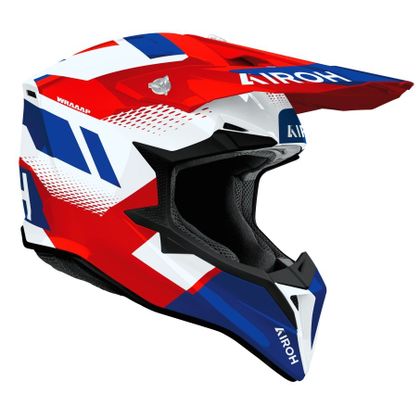 Casque cross Airoh WRAAAP - VISION 2026 - Rouge / Bleu