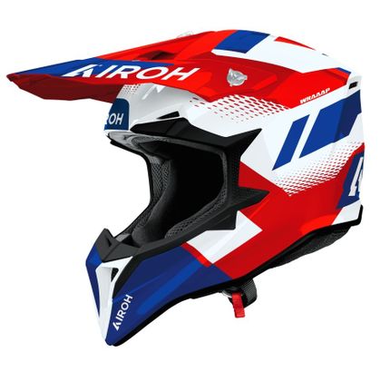 Casque cross Airoh WRAAAP - VISION 2026 - Rouge / Bleu Ref : AR1540 