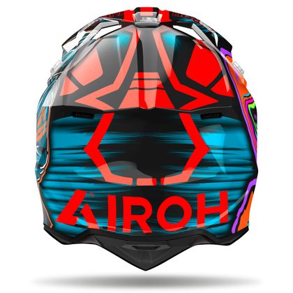 Casco de motocross Airoh WRAAAP - CYBER 2024 - Naranja