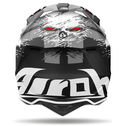 Casco de motocross Airoh WRAAAP - DEMON 2024 - Blanco / Negro