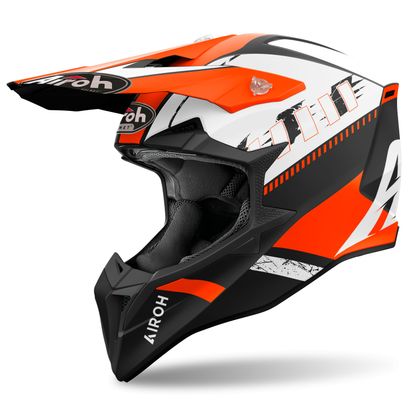 Casco de motocross Airoh WRAAAP - FEEL 2024 - Naranja Ref : AR1381 