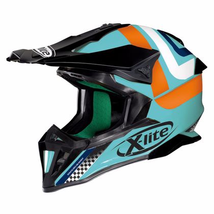 Casco de motocross X-lite X-502 - BEST TRICK AQUA MARINE 5 2017