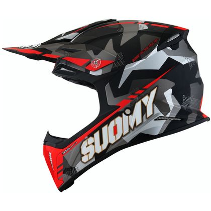 Casco de motocross Suomy X-WING - CAMOUFLAGER 2024 - Rojo / Negro