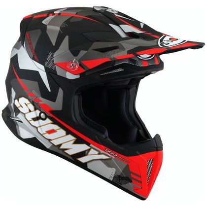 Casque cross Suomy X-WING - CAMOUFLAGER 2024 - Rouge / Noir