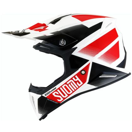 Casco de motocross Suomy X-WING - GRIP - WHITE RED 2021