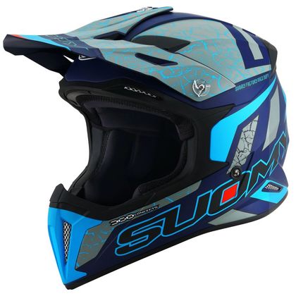 Casco de motocross Suomy X-WING - REEL - MATT BLUE FLUO 2024 Ref : SU0342 