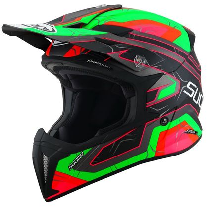 Casco de motocross Suomy X-WING - SUBATOMIC - MATT BLACK/GREEN 2022 Ref : SU0334 