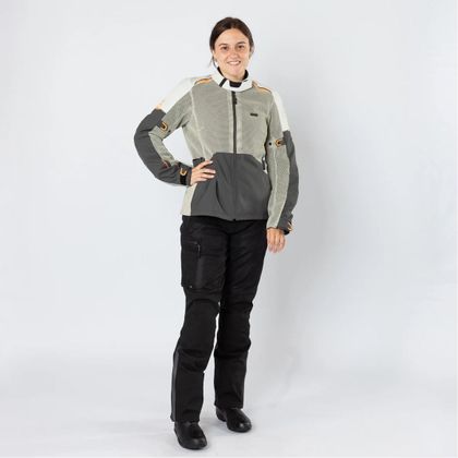 Veste Moto IXS TOURSTER-BIG AIR 1.0 FEMME - Gris / Orange