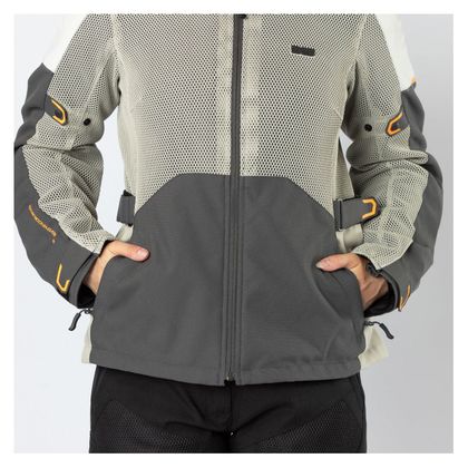 Veste Moto IXS TOURSTER-BIG AIR 1.0 FEMME - Gris / Orange