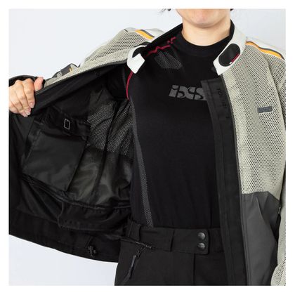 Veste Moto IXS TOURSTER-BIG AIR 1.0 FEMME - Gris / Orange