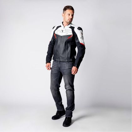 IXS ACE 1.0 Motorradjacke - Schwarz / Weiß