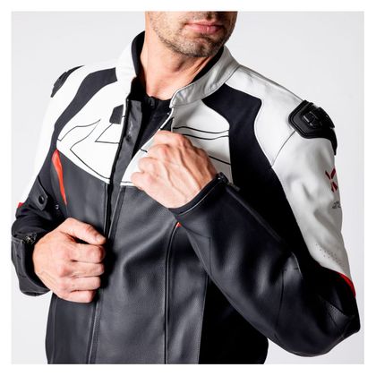 IXS ACE 1.0 Motorradjacke - Schwarz / Weiß