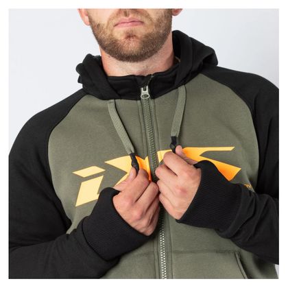 IXS RAPID 1.0 Motorcycle sweatshirt - Green / Orange
