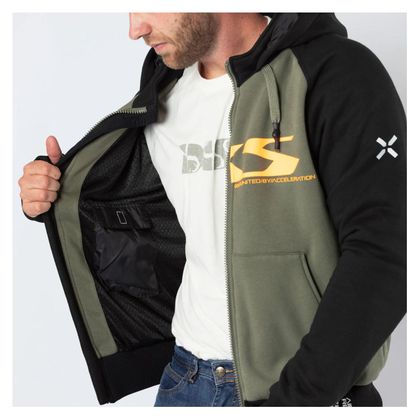 IXS RAPID 1.0 Motorcycle sweatshirt - Green / Orange