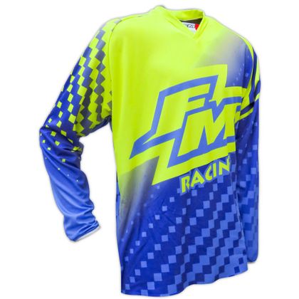 Camiseta de motocross FM Racing HERO 2 X25 BLUE/YELLOW NIÑO