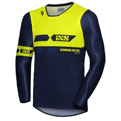 Camiseta de motocross IXS 19 2.0 SLIM BLUE/YELLOW 2021