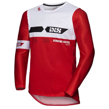 Camiseta de motocross IXS 19 2.0 SLIM RED/WHITE/BLACK 2021