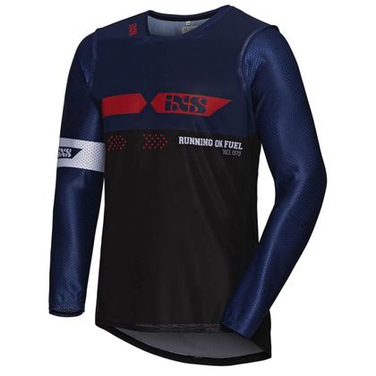 Camiseta de motocross IXS 19 2.0 SLIM BLACK/BLUE/RED 2021