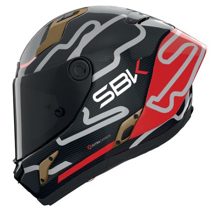 Nolan X-804 RS SBK Integraalhelm - Carbon / Rood Ref: NL1768 