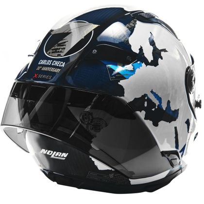 Casque Nolan X-804 RS - ULTRA CARBON - REPLICA C. CHECA 30th ANNIVERSARY - Carbone / Blanc