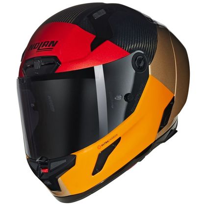 Casque intégral Nolan X-804 RS - ULTRA CARBON - BLOCCO - Carbone / Orange Ref : NL1623 