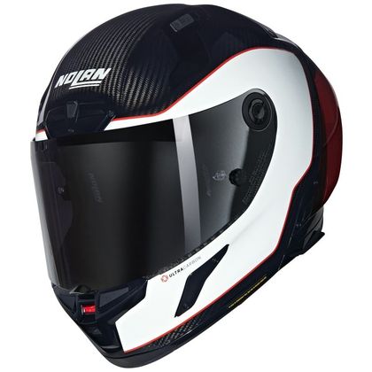 Hjälm med helskydd Nolan X-804 RS - ULTRA CARBON - ASSO DI PICCHE - Kolfiber / Vit Ref.: NL1624 