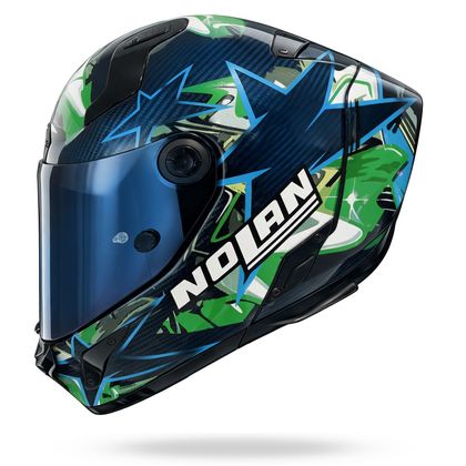 Nolan X-804 RS ULTRA CARBON CHICANE Fuldkasker - Blå / Grøn
