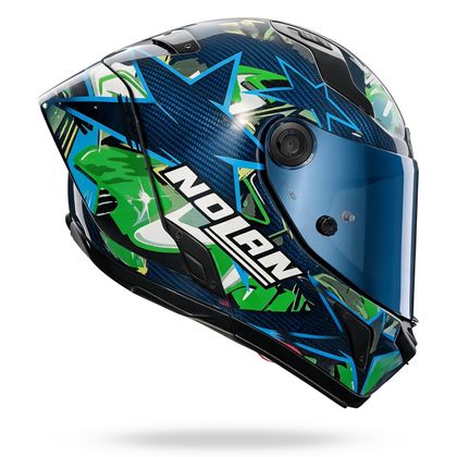 Nolan X-804 RS ULTRA CARBON CHICANE Fuldkasker - Blå / Grøn