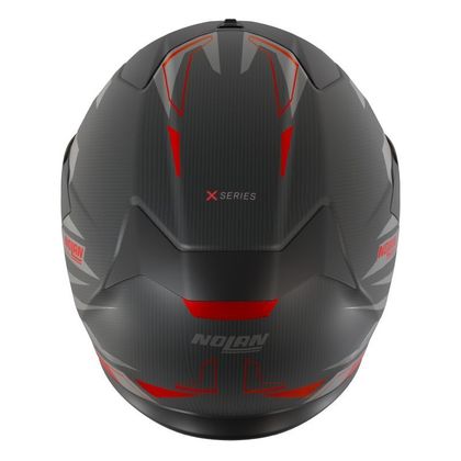 Casque intégral Nolan X-904 ULTRA CARBON ROMBO I-ESS - Carbone / Rouge