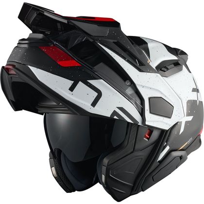Cască modulară Nexx X.LIFECOUNTRY - GALAXY MAT - Alb / Roșu Ref: NE0754 