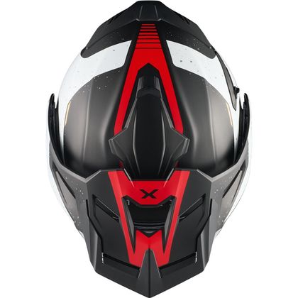 Cască modulară Nexx X.LIFECOUNTRY - GALAXY MAT - Alb / Roșu