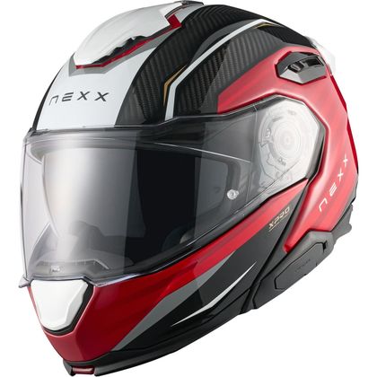 Cască modulară Nexx X.LIFETOUR - AURA - Roșu / Griș