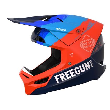 Casco de motocross Shot by Freegun XP-4 - SHADE 2023 - Azul / Naranja Ref : FRG0404 
