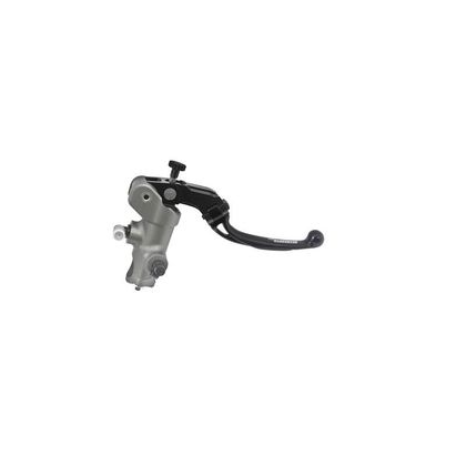 Maître cylindre de frein Accossato radial 19 PRS avec levier court rabattable - Gris / Noir Ref : ACC0030 / CY022-C-NRST 